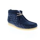 Clarks Wallabee Boot 26169152 Mens Blue Suede Lace Up Chukkas Boots