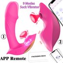3in1 Wearable APP Vibrator Clit Sucking Dildo G-Spot Massager Sex Toys for Women