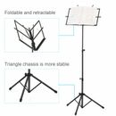 Light Duty Travel Size Adjustable Folding Music Stand Black with Bag Guitar Play