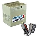 Power Wheels Gray 12V Power Wheels Battery + 12 Volt Gray Charger W/ Probe 00801-1480
