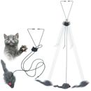 Cat Kitty Teaser Toys Retractable Door Hanging Mouse Interactive Cat Wind Toys