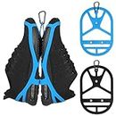takyu Shoe Holster, 2 Pack Silicone Footwear Clip Sports Accessory for Outdoor Climbing Travel for Women Men, Hang Extra Shoes Boots on Bags Fit Most Shoes (Black+Blue)