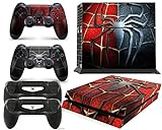giZmoZ n gadgetZ GNG PS4 Konsolen-Gehäuseaufkleber, Motiv: Spiderman, inklusive 2er-Set mit Aufklebern für Controller