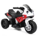 Costway 6V Kids 3 Wheels Riding BMW Licensed Electric Motorcycle-Red