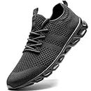 DaoLxi Mens Running Walking Tennis Gym Athletic Shoes Fashion Sneakers Casual Ligthweight Workout Sports Shoes Comfortable Breathable Slip on Shoes for Jogging Black Size 12 US
