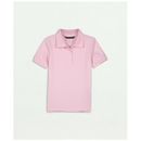 Brooks Brothers Girls Cotton Pique Polo Shirt | Light Pink | Size 12