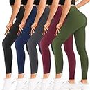 Natural Feelings High Waisted Leggings for Women Plus Size Tummy Control Athletic Yoga Pants Opaque Slim