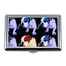 Cigarette Case,Colorful Cute Dog,Stainless Steel Card Holder