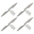 MECCANIXITY 7x5 Propeller RC Propellers 2 Vane Blades Props Grey with Adapter Rings for Electric Airplane Aircraft, Pack of 4