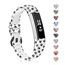 ZEROFIRE Band Compatible with Fitbit Alta and Alta HR Wristband Adjustable Silicone Sports Watch Band Colorful Printing Straps, Standard Size for 5.5"-8.1" Wrists, No Tracker (Paws)