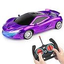 Remote Control Car for Girls- RC Sport Racing for Kids Hobby Toy, Electric Power On Road High Speed Drift Model Vehicle with Led Headlight and Controller Rechargeable,Xmas Birthday Gifts Purple…
