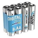 Ansmann AA Rechargeable Batteries 2850mAh high-Capacity high-Rate Rechargeable NiMH AA Batteries for Flashlight, Camera, Radio etc. (8-Pack) (5035092-590)