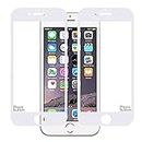 MobileBukket Tempered Glass Guard Protector 11D for Apple iPhone 6 Plus (White) Edge to Edge Full Screen Coverage, Pack of 2