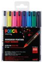 uni-ball uni Posca 181708 – Markers with Calibrated Tips, Set of 8, Grundfarben 