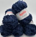 Katia Velour Soft Velvety Fur Knitting Crochet Yarn Wool - 5x100g Balls - Blue