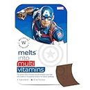Wellbeing Nutrition Marvel Captain America Melts | Multivitamin for Kids (6+) to Improve Overall Growth & Develpoment with Vitamin A, B-Complex, C, D & Iron | Tropical Berry Flavor (30 Oral Strips)