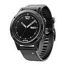 ZSZCXD Band for Garmin Fenix 5, Soft Silicone Wristband Replacement Watch Band for Garmin Fenix 5 Smart Watch (Width: 22mm), Black