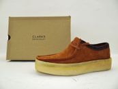 Clarks WALLABEE CUP scarpe basse con lacci scarpe stivali borgogna uomo taglia 42 8