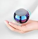 JBLY Latest Mini Speaker Ultra Booster A+ Series Colorful Wireless Bluetooth Speakers Mini Electroplating Round Steel Speaker (Random Colour from 4 Colours)