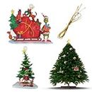 TECHEEL Grinch Weihnachtsbaumschmuck, Acrylic Christmas Tree Hanging Ornaments, Weihnachtsbaum Hängende Ornamente, Lustige Grün Grinch Weihnachtsdekoration,Decor for Home Holiday New Year Party (B)