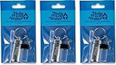 Catholic Holy Water Bottles with Eyedropper, Bulk Set of 3 Kits, Small Empty Glass Container Vial with Silver Screw Top Metal Keychain Holder & Crucifix Cross Pendant, Botellas Para Agua Bendita