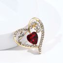 Fashion Crystal Diamonds Love Heart Brooches For Women Clothing Accessories G QH