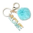 Fluffy Letter Keychains for Girls Women Valentines Day Birthday Gifts for Wife Girlfriend Love Keychain for Her Gf Christmas Bff Best Friends Gifts for Teen Girls Resin Bag Key Chain Accessories