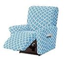 HYPIQQ Love Seat Couch Copre la Copertura della Sedia Recliner per Recliner con Braccia Recliner Sofa Copre 1 2 3 posti,Blu,1 Seater