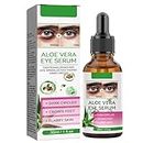 Aloe Vera Eye Serum, 30ml Eye Serum for Dark Circles and Puffiness - Eye Skincare Serum for Anti Aging Wrinkle, Eye Bags Removal, Fade Fine Lines, Hydrating Soothing, Relieve Eye Fatigue and Dullness