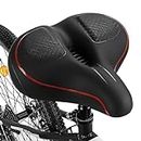 TONBUX Oversized Bike Seat for Men Women Comfort,Wide Bike Seat Cushion Replacement, Breathable Corfortable Bicycle Seat Saddle Compatible with Peloton/Exercise/Stationary/Electric/Cruiser Bikes
