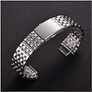 Watch Strap 18mm 20mm 22mm Stainless Steel Watch Band Strap for Samsung Gear S2 S3 Smart Watch Link Bracelet Black for Samsung Gear S2 Bracelet Xinduolei (Size : 22mm)