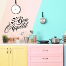Bon Appetit Vinyl Wandkunst Grafik Aufkleber Aufkleber Küche Wohnkultur