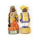 Swaha Marapachi Raja Rani Wooden Doll (20Cm Height) | bommala koluvu Dolls | pattada gombe with Dress | Navratri Special Dolls