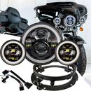 Kit de lámparas de paso de niebla LED DOT 7 pulgadas 4,5" para Harley Davidson