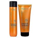 Matrix Opti.Care Professional Shampoo and Conditioner Combo for Salon Smooth Straight Hair | Control Frizzy Hair for up to 4 Days | With Shea Butter | No Added Parabens (350 ml + 196 g)