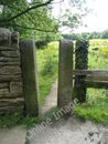 Photo 6x4 Stile and benchmark, Buck Lane, Baildon This squeeze stile give c2010