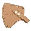 Style n Craft Camper's Hatchet Sheath, Full-Grain Leather Axe Sheath, Camping Hatchet Sheath with Secure Covering for Axe Head, Natural Color (#94027),Upto 4-1/4"