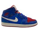 Zapatos Nike Air Jordan 1 Mid SE Detroit Pistons para hombre talla 13 azules rojos 554724-407