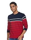 Amazon Brand - Symbol Men's Cotton Blend Crew Neck Sweatshirt (AW19MNSSW60_Iris Navy_S)