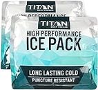 Arctic Zone Titan Deep Freeze Ice Pack- (2 Pack) 600 Gram High Performance Ice Pack - Long-Lasting, Puncture-Resistant Cold Pack Filled with Non-Toxic Gel…