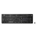 ELECOM Japanese Layout USB 2.4GHz Wireless Basic Keyboard for Computer and Laptop, 109 Keys, Full-Size with Numeric Keypad, Quiet and Compact, Foldable Stand, Windows Mac (TK-FDM106TBK)