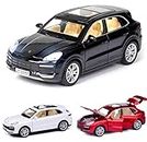 Peeruka 1:32 Porsche Cayenne Diecast Metal Pullback Openable Doors Toy Cars with Flashing Light and Musical Sound for Gifts Toys for Kids Boys and Girls Children (Colour AS PER Stock)
