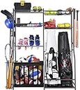 Mythinglogic Golf Storage Garage Organizer, 2 Golf Bag Storage Stand and Other Sports Equipment Storage Rack,Garage Organizer Shelves