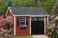 Deluxe Shed Plans 10' x 12'  Reverse Gable Roof Style Design # D1012G