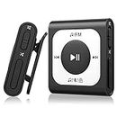 64GB Clip MP3 Player with Bluetooth, AGPTEK A51PL Portable Music Player with FM Radio, Shuffle, No Phone Needed, for Sports (Black)