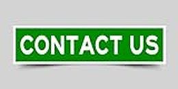 Contact Us Square Green Color Sticker Sign Sticker, Waterproof Sticker