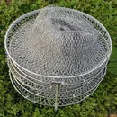 Lawaia fishing landing net handgemachte grau geflochtene schnur handnetz klappbare schnell