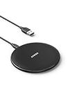 313 Anker Wireless Charger (Pad), Qi-Certified 10W Max for iPhone 14/14 Pro/14 Pro Max/13/13 Pro Max, AirPods (No AC Adapter, Not Compatible with MagSafe Magnetic Charging)