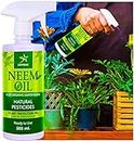 VRPRIME Neem Oil For Plant Insects Spray Home Garden | Pesticide for Organic farming & Gardening | Kills, Repels & Prevent Meaty Bug, Fungus, Rust, Caterpillar, Leaf Spot, Meldew (500ML) (PACK OF 1)