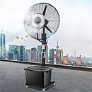 42L Large Standing Floor Fan,Oscillating Pedestal Fan Industrial Misting Spray Fan W/Standalone Tank,Patio Cooling Standing Fans For Home Bedroom Gym Or Office,3-Speed Misting Spray Options ( Size : 7